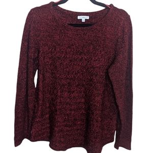 Croft & Barrow Red Marled Sweater ❤️ Size XL